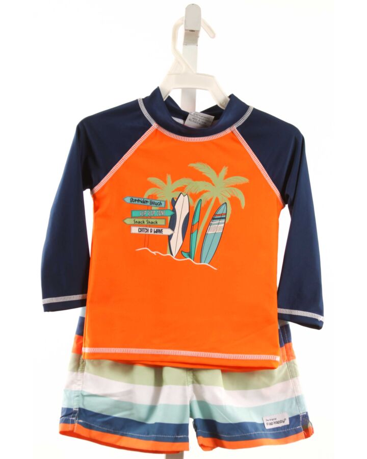 FLAP HAPPY  ORANGE   PRINTED DESIGN SWIM SET