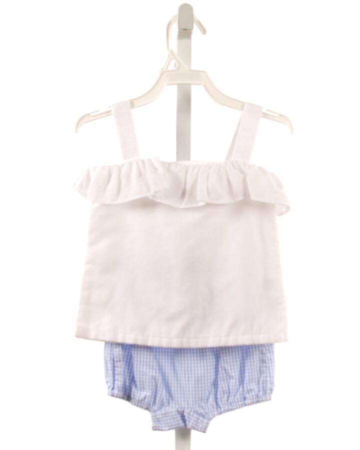 BROWN BOWEN & CO.  WHITE  2-PIECE OUTFIT WITH RUFFLE