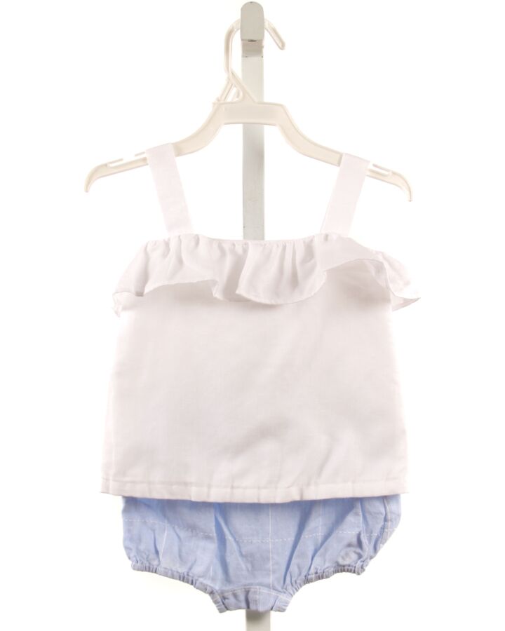 BROWN BOWEN & CO.  WHITE  2-PIECE OUTFIT WITH RUFFLE