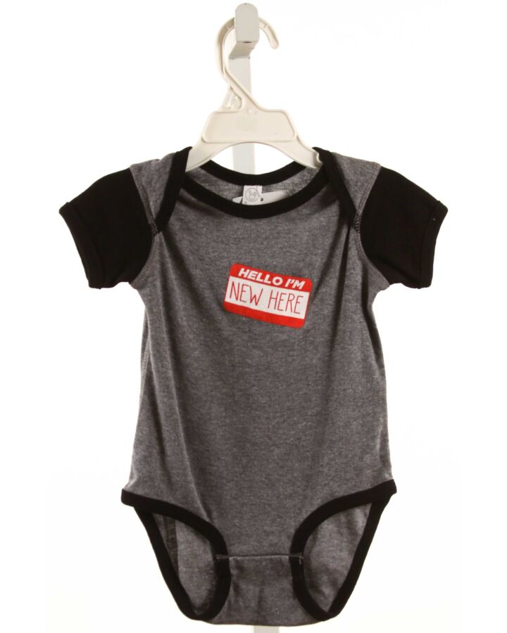 SWINGING ON A STAR  GRAY   PRINTED DESIGN KNIT BUBBLE