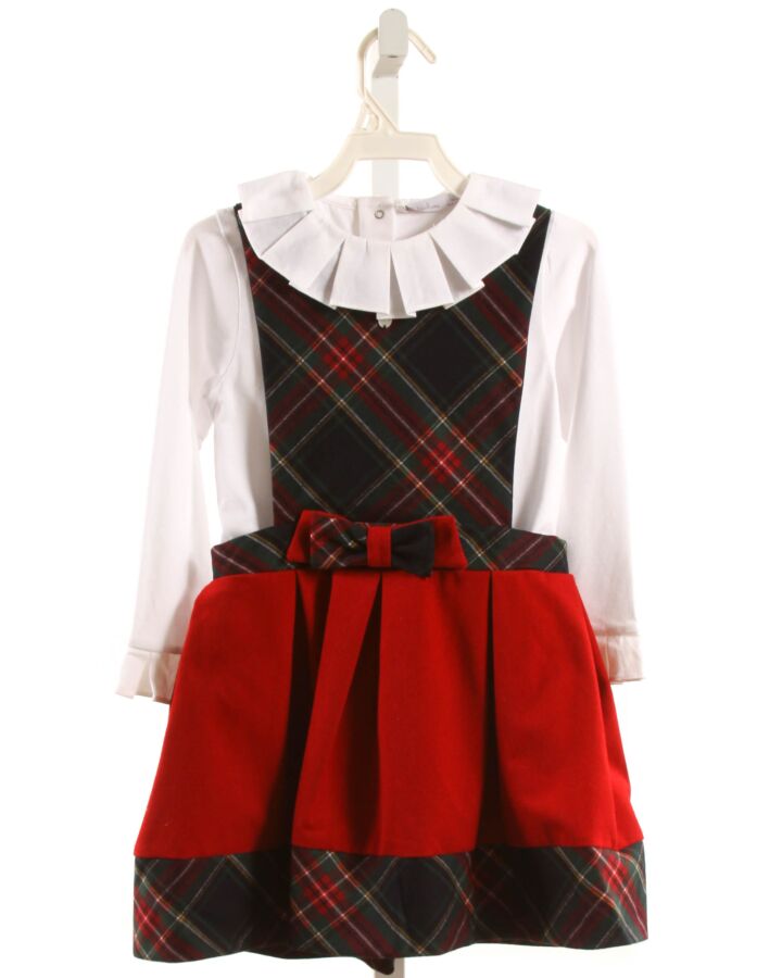 PATACHOU  RED  PLAID  PARTY DRESS