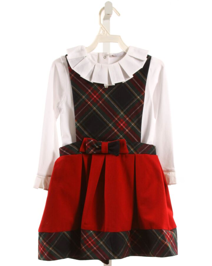 PATACHOU  RED  PLAID  PARTY DRESS