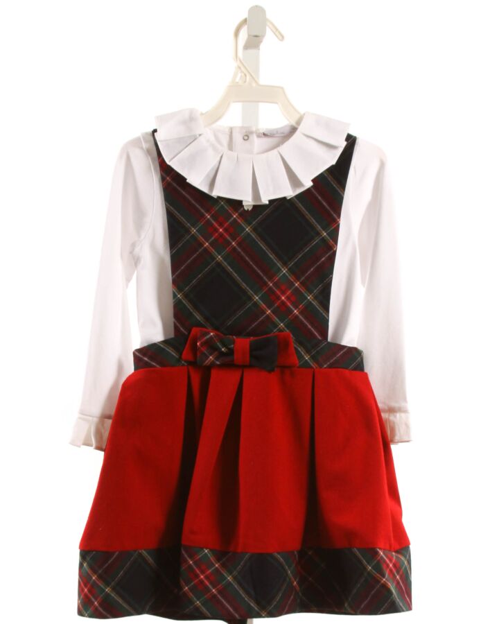 PATACHOU  RED  PLAID  PARTY DRESS