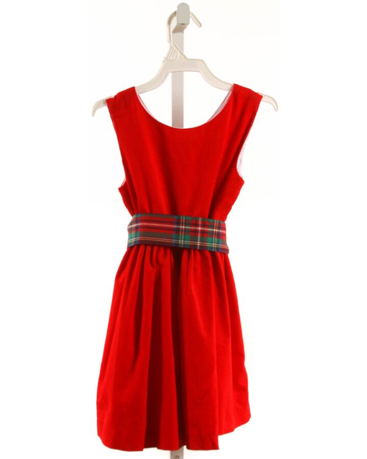 BROWN BOWEN  RED CORDUROY   PARTY DRESS