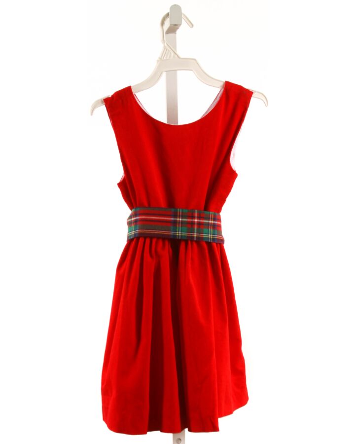 BROWN BOWEN  RED CORDUROY   PARTY DRESS