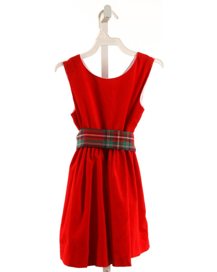 BROWN BOWEN  RED CORDUROY   PARTY DRESS