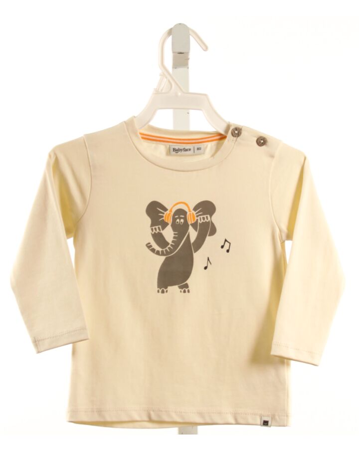 BABYFACE  IVORY  PRINT  KNIT LS SHIRT