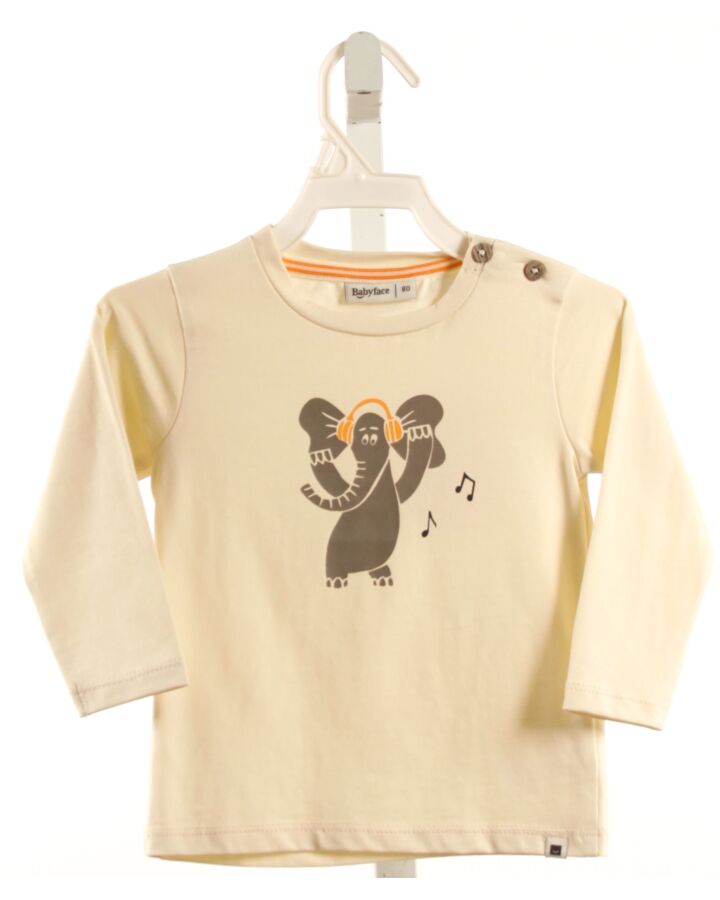 BABYFACE  IVORY  PRINT  KNIT LS SHIRT