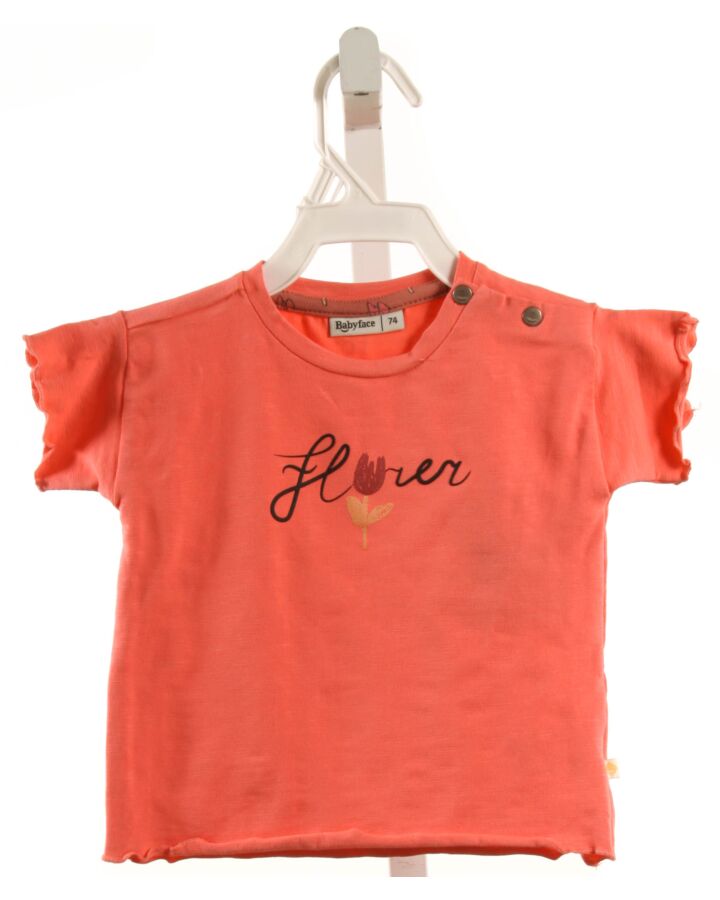 BABYFACE  HOT PINK   PRINTED DESIGN KNIT SS SHIRT