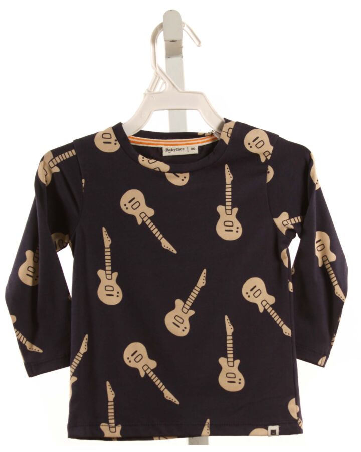 BABYFACE  NAVY  PRINT  KNIT LS SHIRT