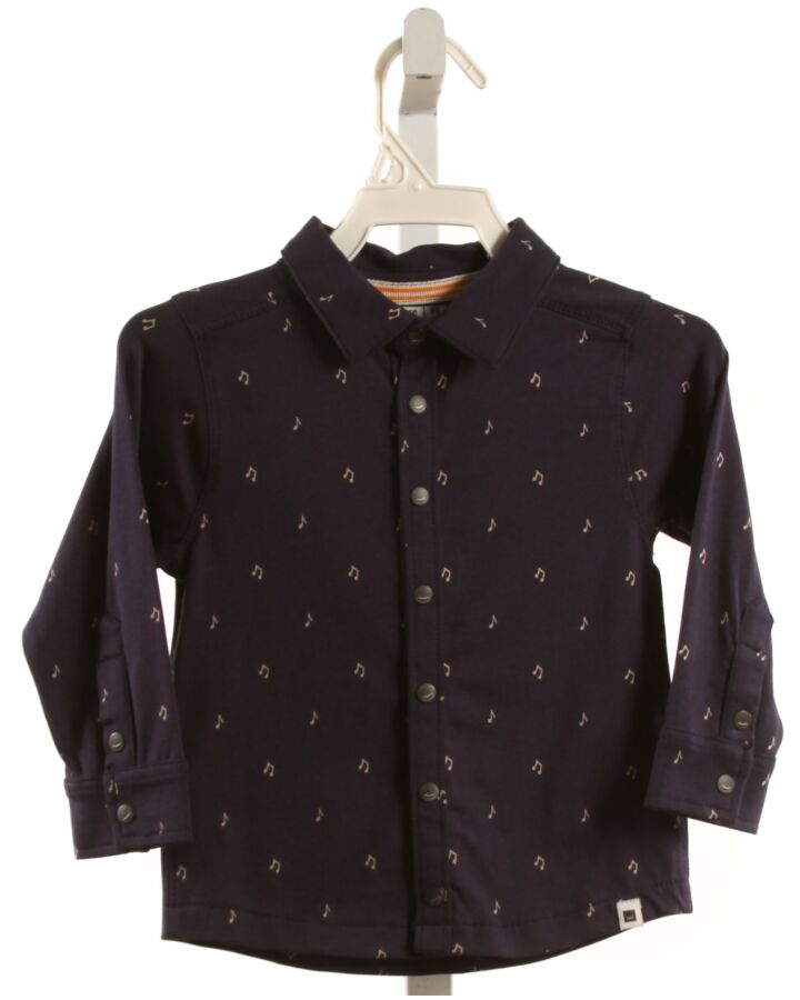 BABYFACE  NAVY    KNIT LS SHIRT