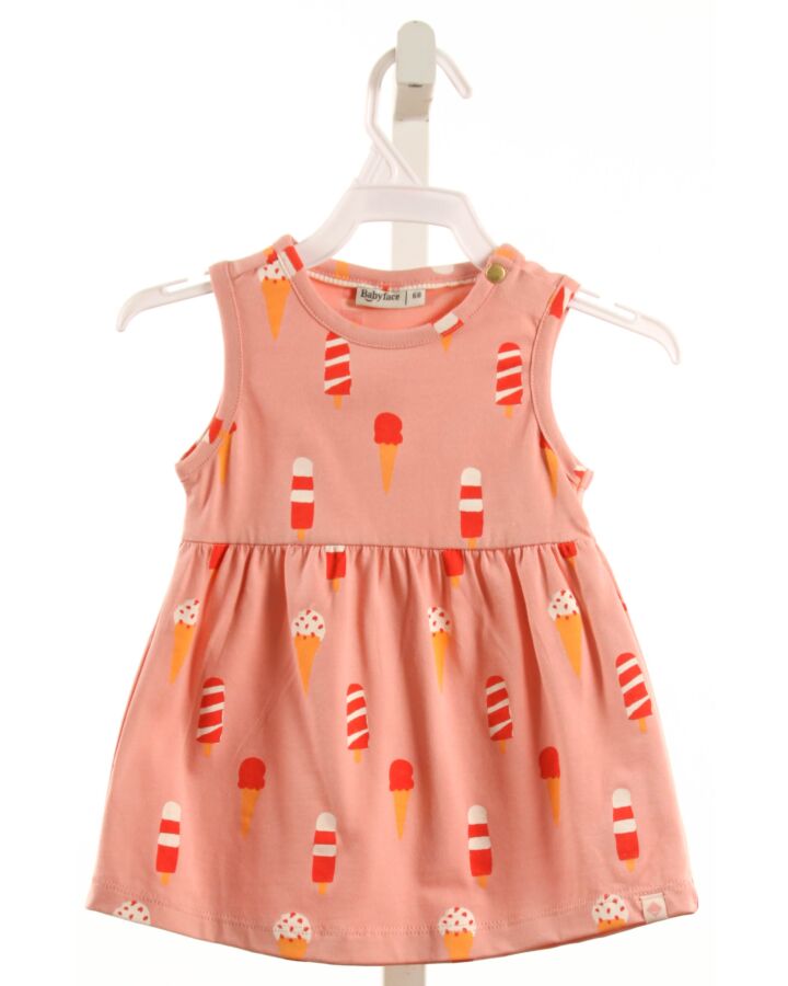 BABYFACE  PINK  PRINT  KNIT DRESS