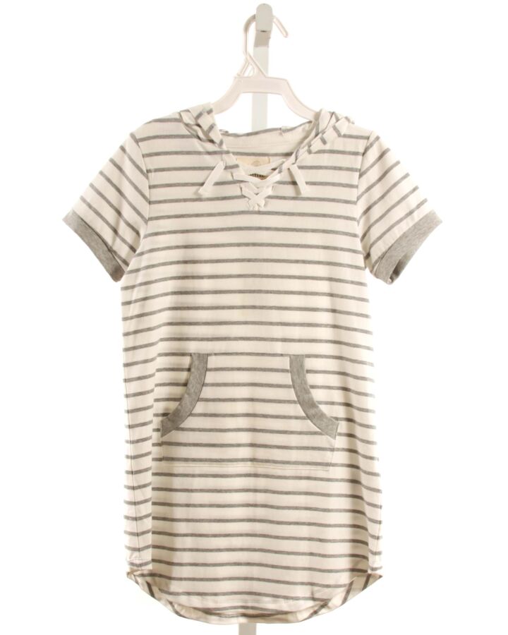 VIGNETTE  GRAY  STRIPED  KNIT DRESS