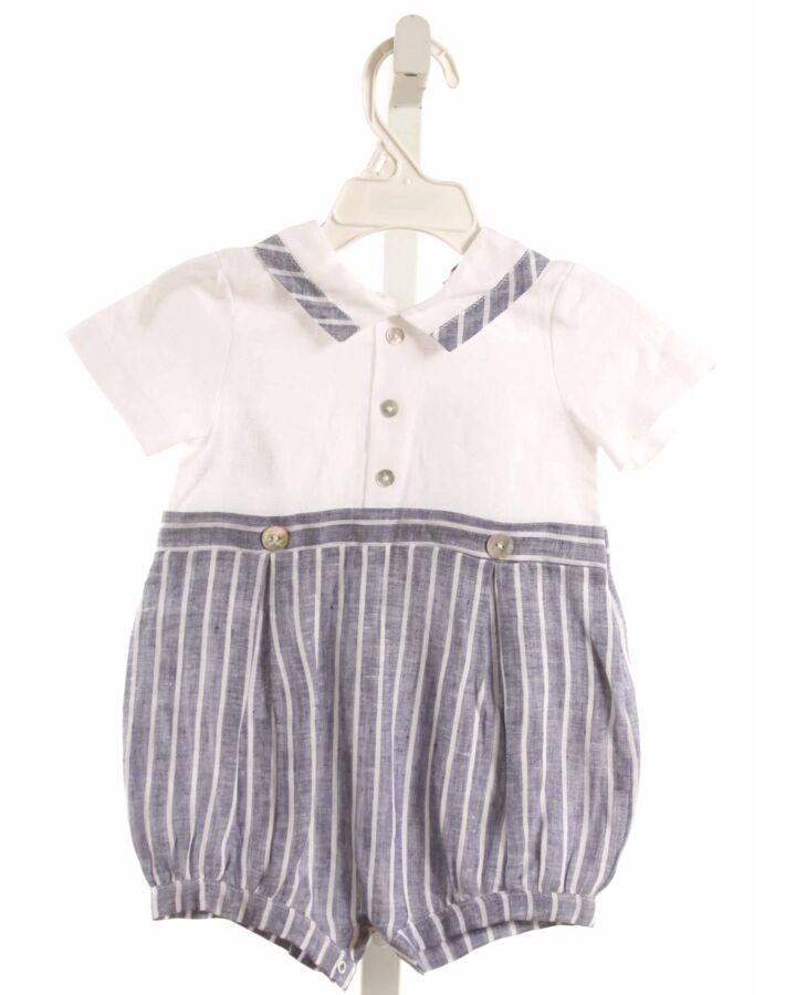J.O. MILANO  CHAMBRAY LINEN STRIPED  DRESSY BUBBLE
