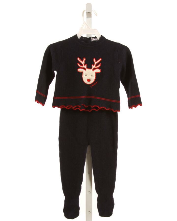 PATACHOU  NAVY   APPLIQUED 2-PIECE OUTFIT