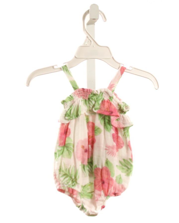 ANGEL DEAR  PINK  FLORAL  BUBBLE WITH RUFFLE