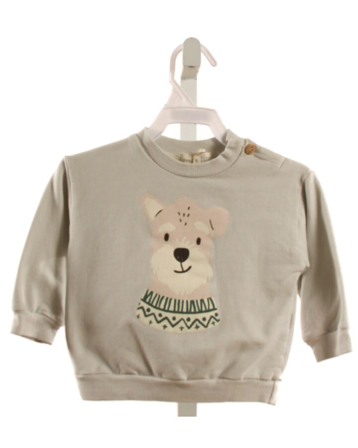 BEAN'S BARCELONA  GRAY   PRINTED DESIGN PULLOVER