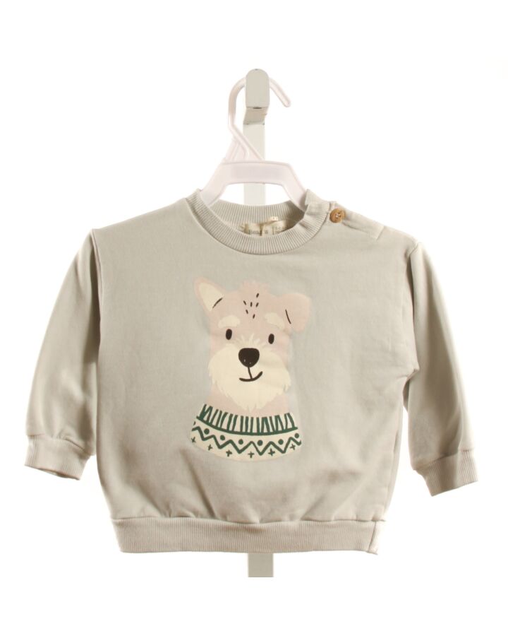 BEAN'S BARCELONA  GRAY   PRINTED DESIGN PULLOVER