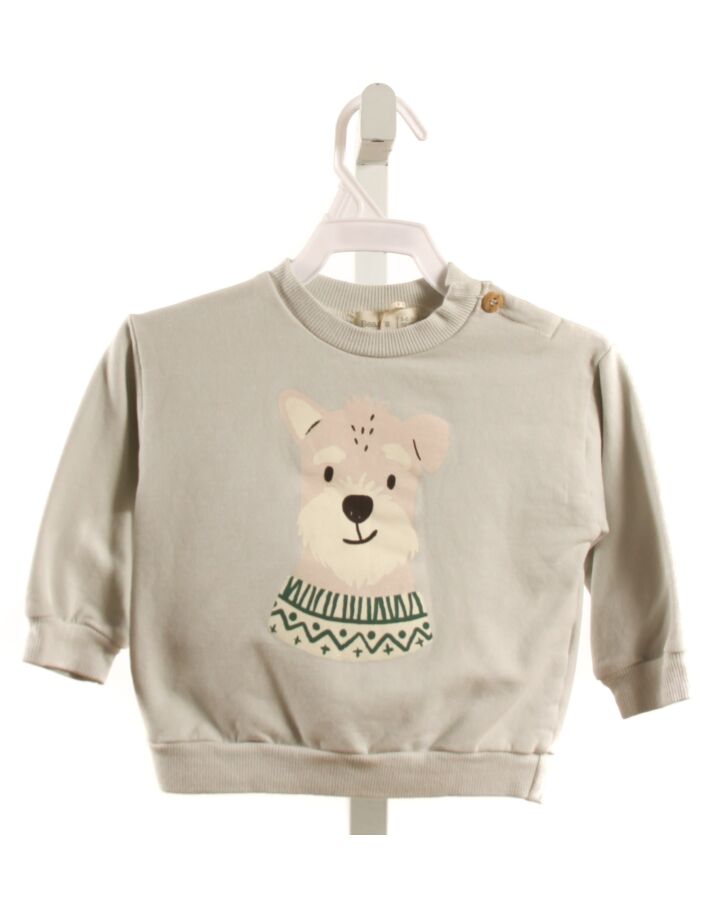 BEAN'S BARCELONA  GRAY   PRINTED DESIGN PULLOVER