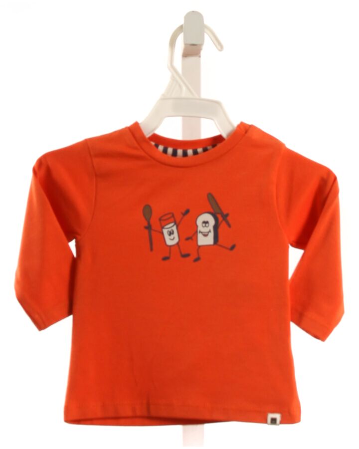 BABYFACE  ORANGE  PRINT  KNIT LS SHIRT
