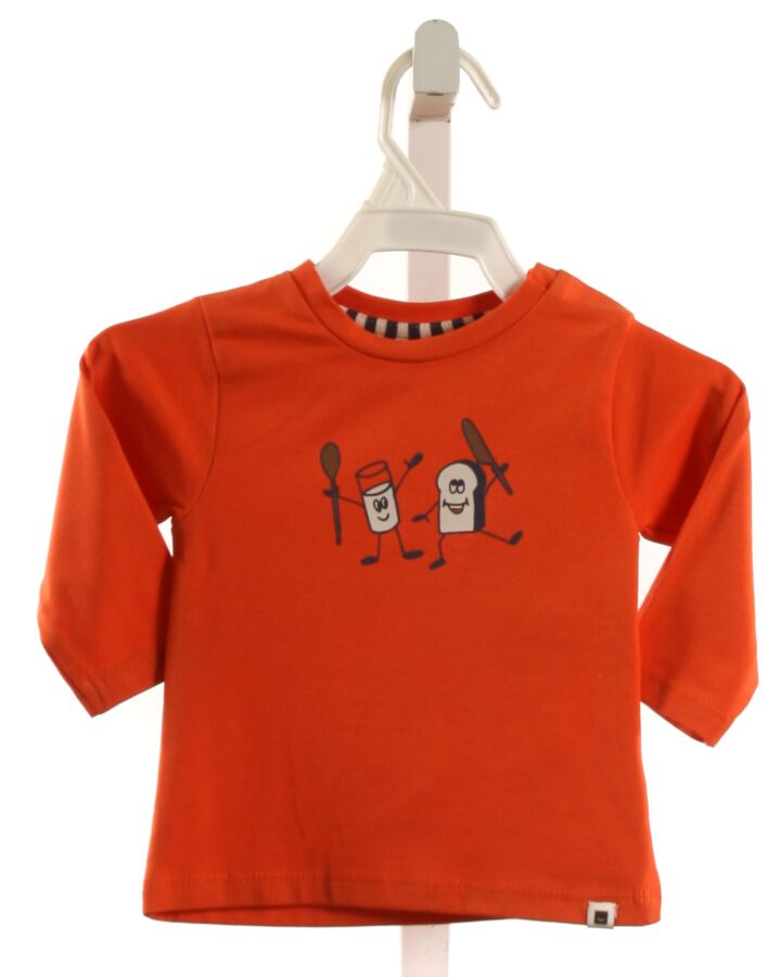 BABYFACE  ORANGE  PRINT  KNIT LS SHIRT
