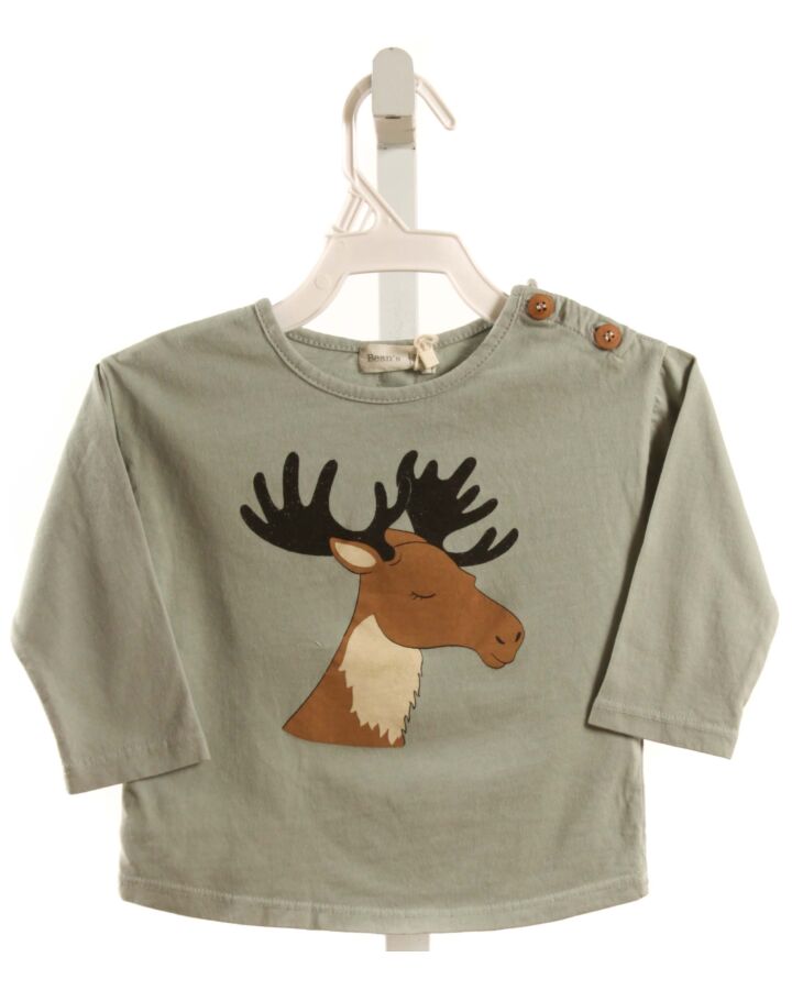 BEAN'S BARCELONA  GRAY   PRINTED DESIGN T-SHIRT