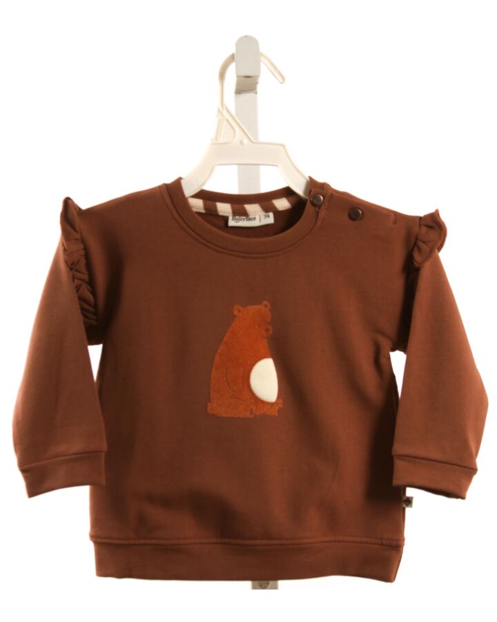 BABYFACE  BROWN  PRINT  SWEATER WITH RUFFLE