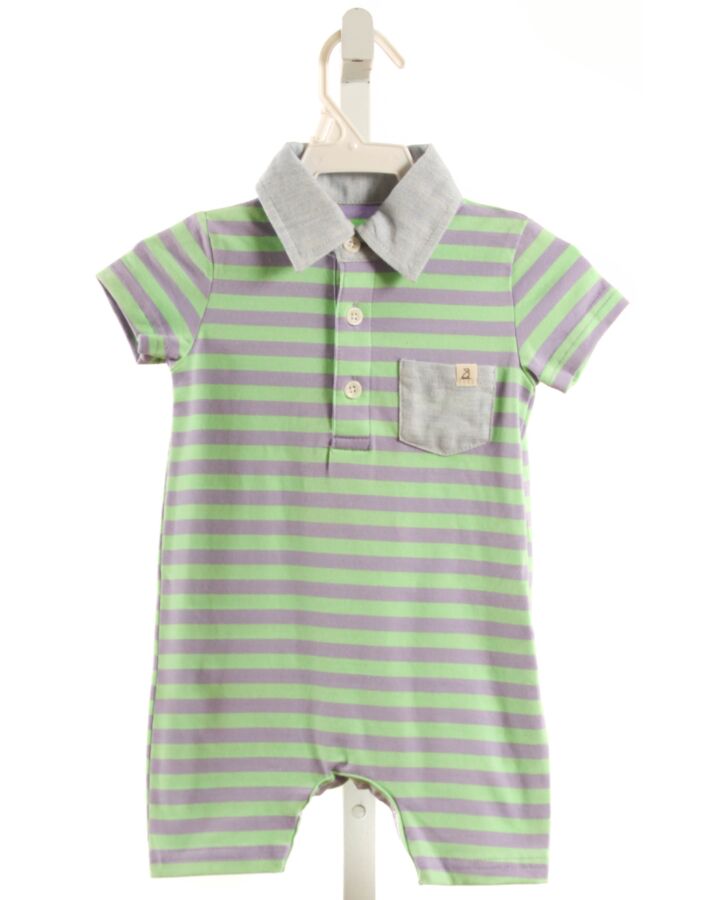 ME + HENRY  GREEN  STRIPED  KNIT SHORTALL