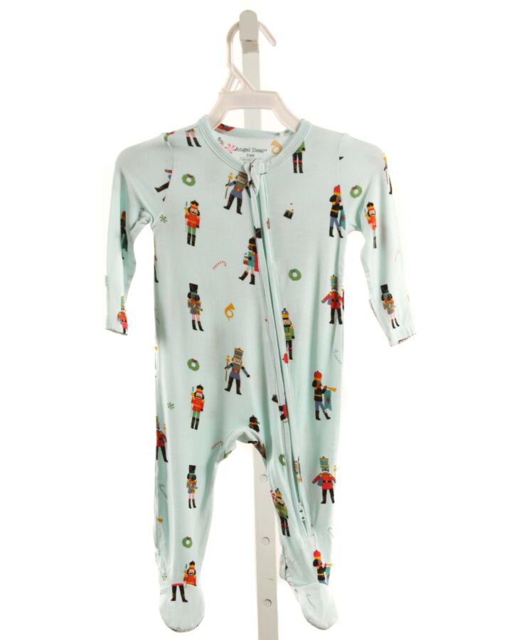 ANGEL DEAR  BLUE KNIT  PRINTED DESIGN LAYETTE