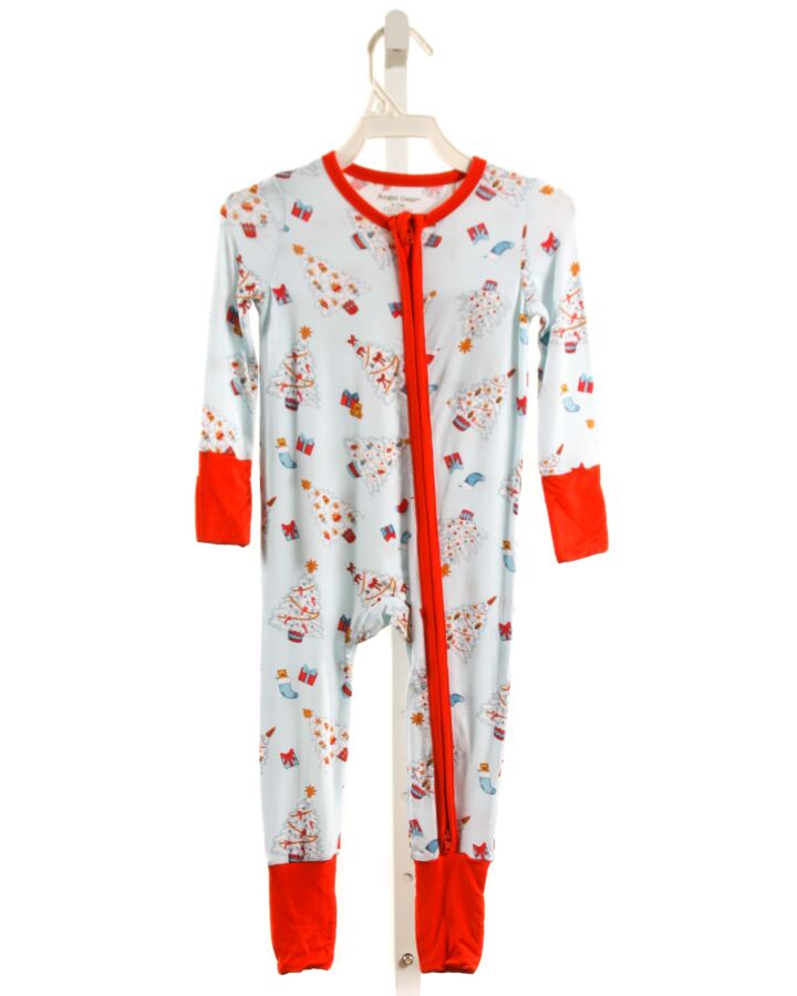 ANGEL DEAR  BLUE KNIT  PRINTED DESIGN LAYETTE