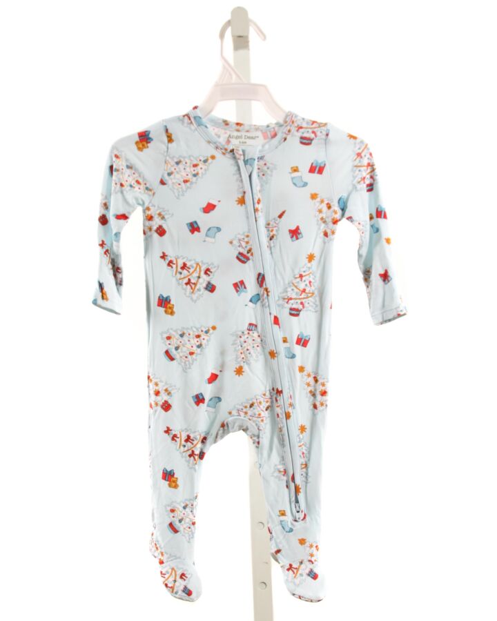 ANGEL DEAR  BLUE KNIT  PRINTED DESIGN LAYETTE