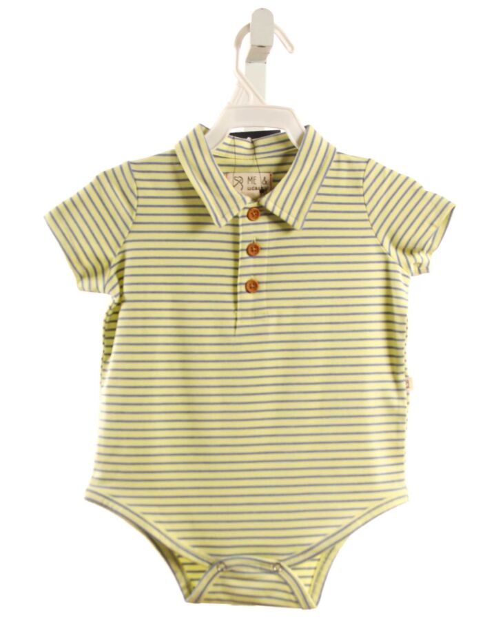 ME + HENRY  YELLOW  STRIPED  KNIT SS SHIRT