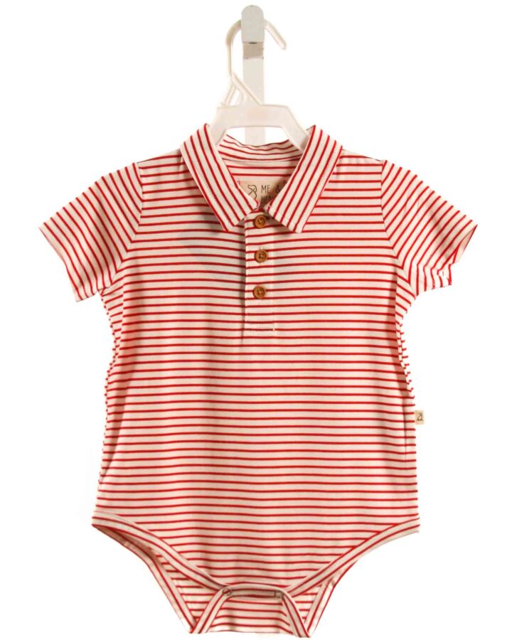 ME + HENRY  RED  STRIPED  KNIT SS SHIRT