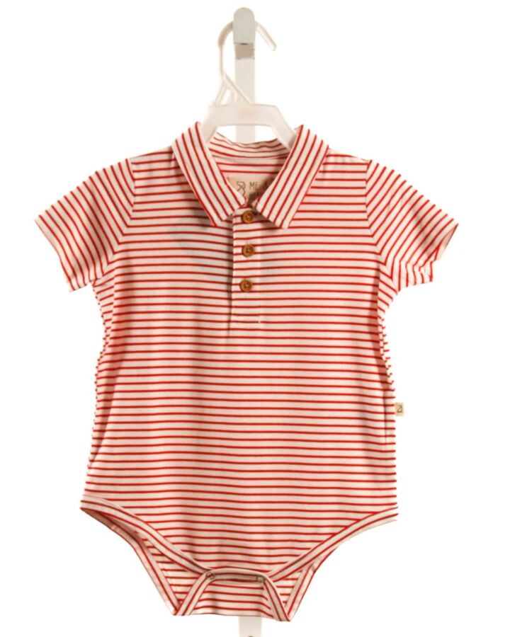 ME + HENRY  RED  STRIPED  KNIT SS SHIRT