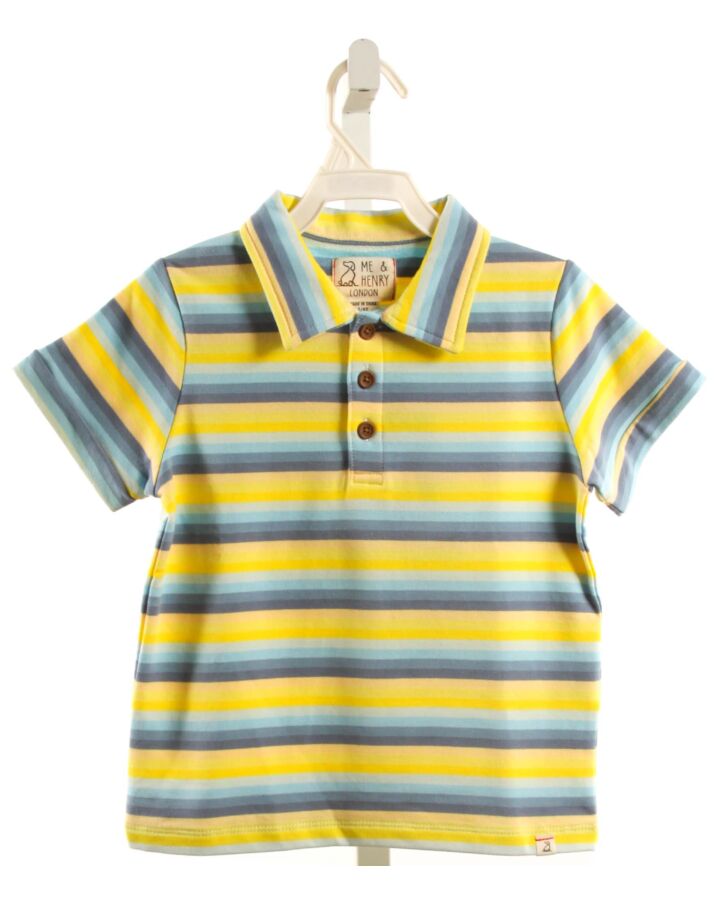 ME + HENRY  YELLOW  STRIPED  KNIT SS SHIRT