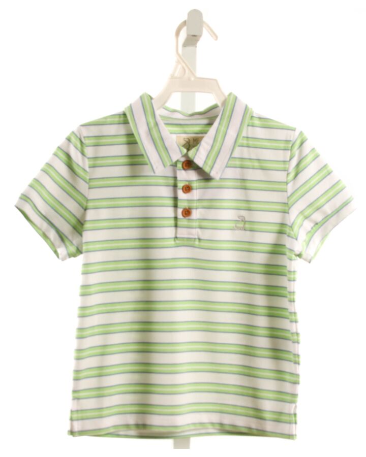 ME + HENRY  GREEN  STRIPED  KNIT SS SHIRT
