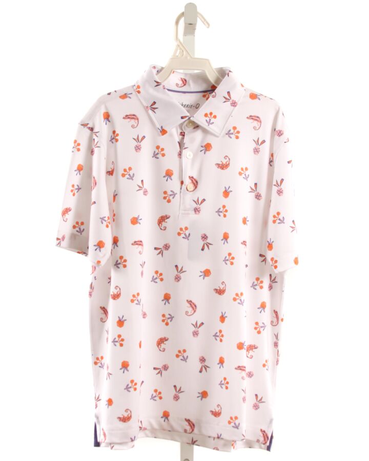 JOHNNIE-O  ORANGE   PRINTED DESIGN KNIT SS SHIRT