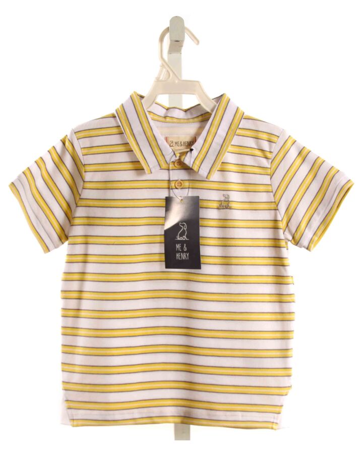 ME + HENRY  YELLOW  STRIPED  KNIT SS SHIRT
