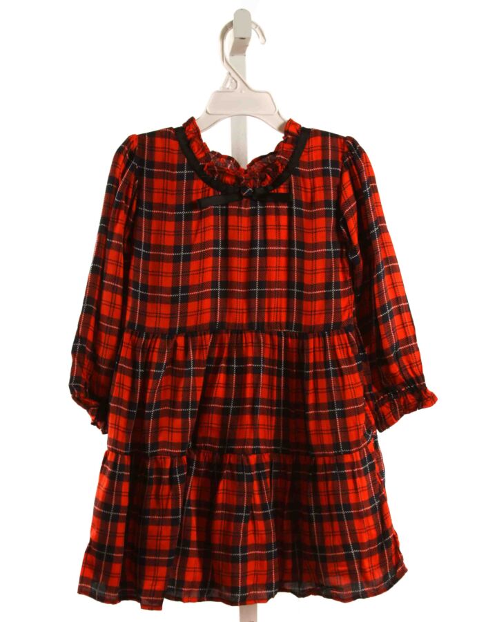 TUK TUK  RED  PLAID  DRESS