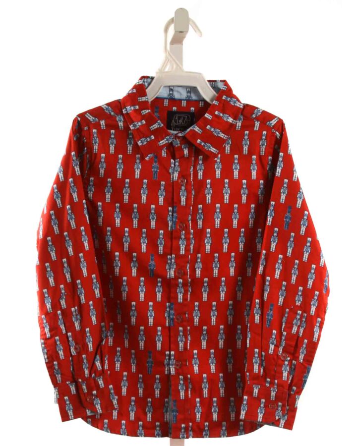 TUK TUK  RED   PRINTED DESIGN DRESS SHIRT