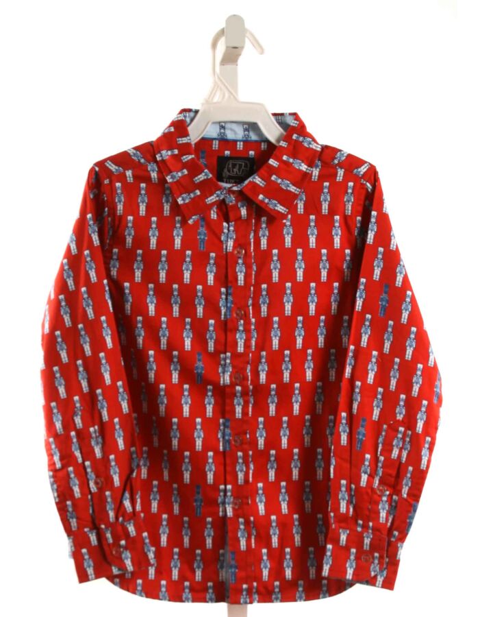 TUK TUK  RED   PRINTED DESIGN DRESS SHIRT