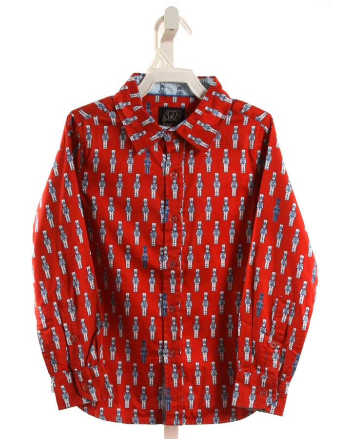TUK TUK  RED   PRINTED DESIGN DRESS SHIRT