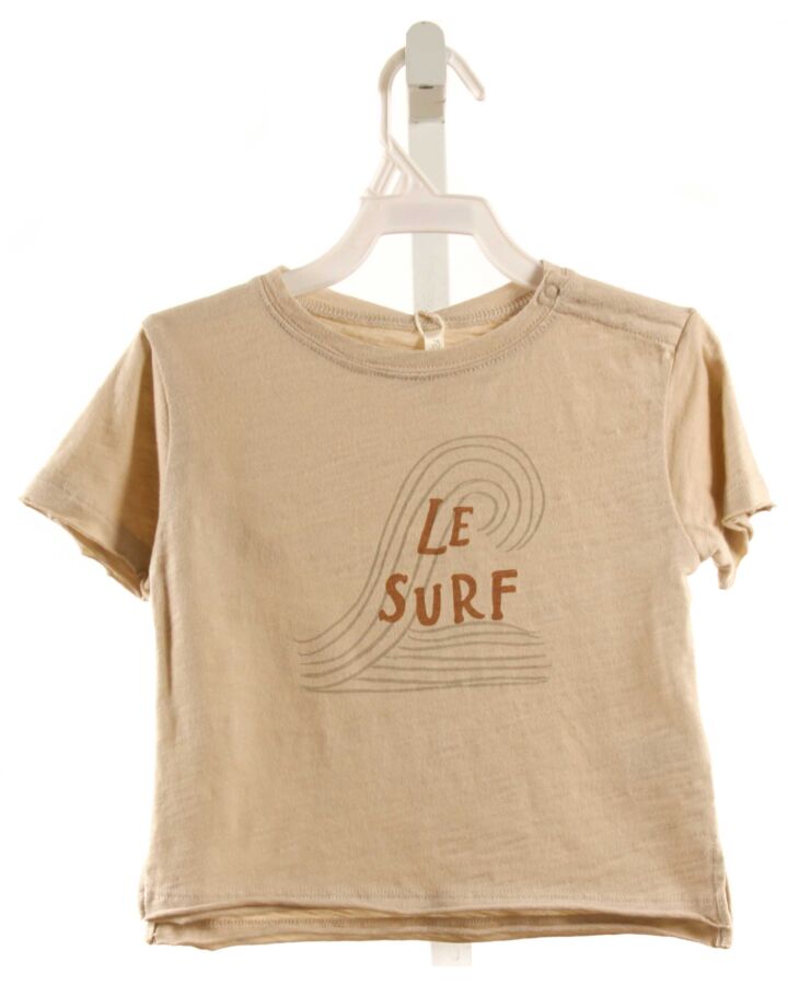 RYLEE & CRU  BROWN   PRINTED DESIGN T-SHIRT