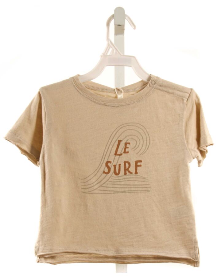 RYLEE & CRU  BROWN   PRINTED DESIGN T-SHIRT