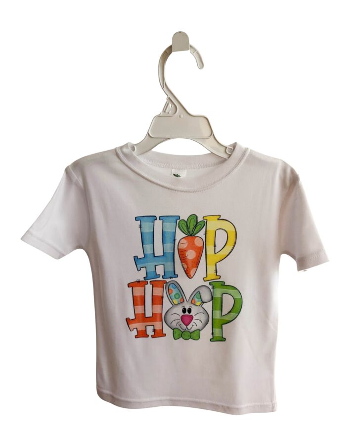 LAUGHING GIRAFFE  WHITE   PRINTED DESIGN T-SHIRT