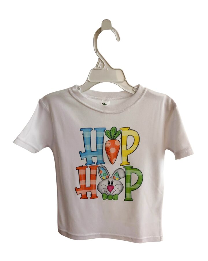 LAUGHING GIRAFFE  WHITE   PRINTED DESIGN T-SHIRT