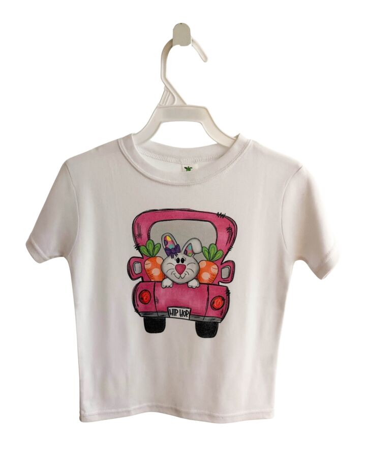 LAUGHING GIRAFFE  WHITE   PRINTED DESIGN T-SHIRT