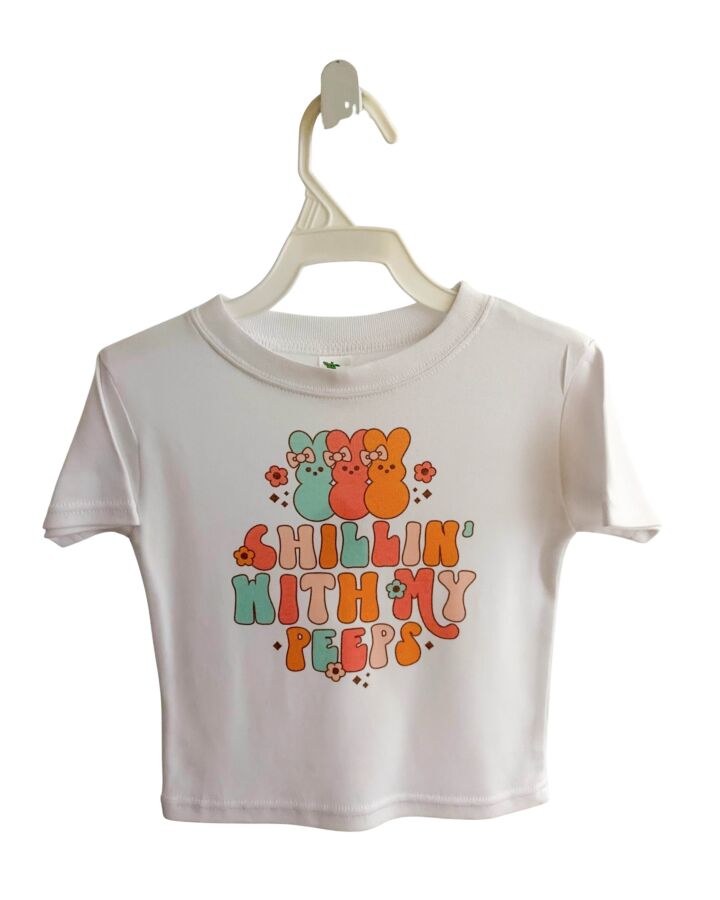 LAUGHING GIRAFFE  WHITE   PRINTED DESIGN T-SHIRT