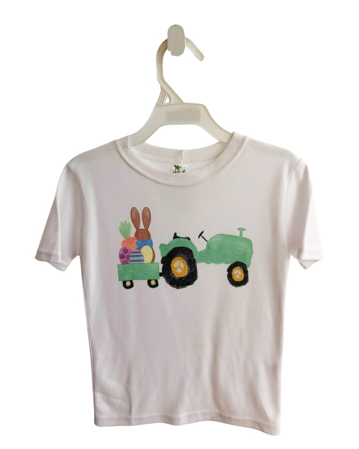 LAUGHING GIRAFFE  WHITE   PRINTED DESIGN T-SHIRT