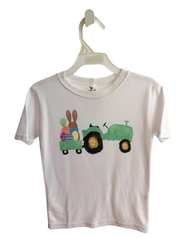 LAUGHING GIRAFFE  WHITE   PRINTED DESIGN T-SHIRT